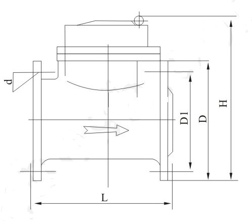 大口徑無(wú)線(xiàn)遠(yuǎn)傳水表外形尺寸圖